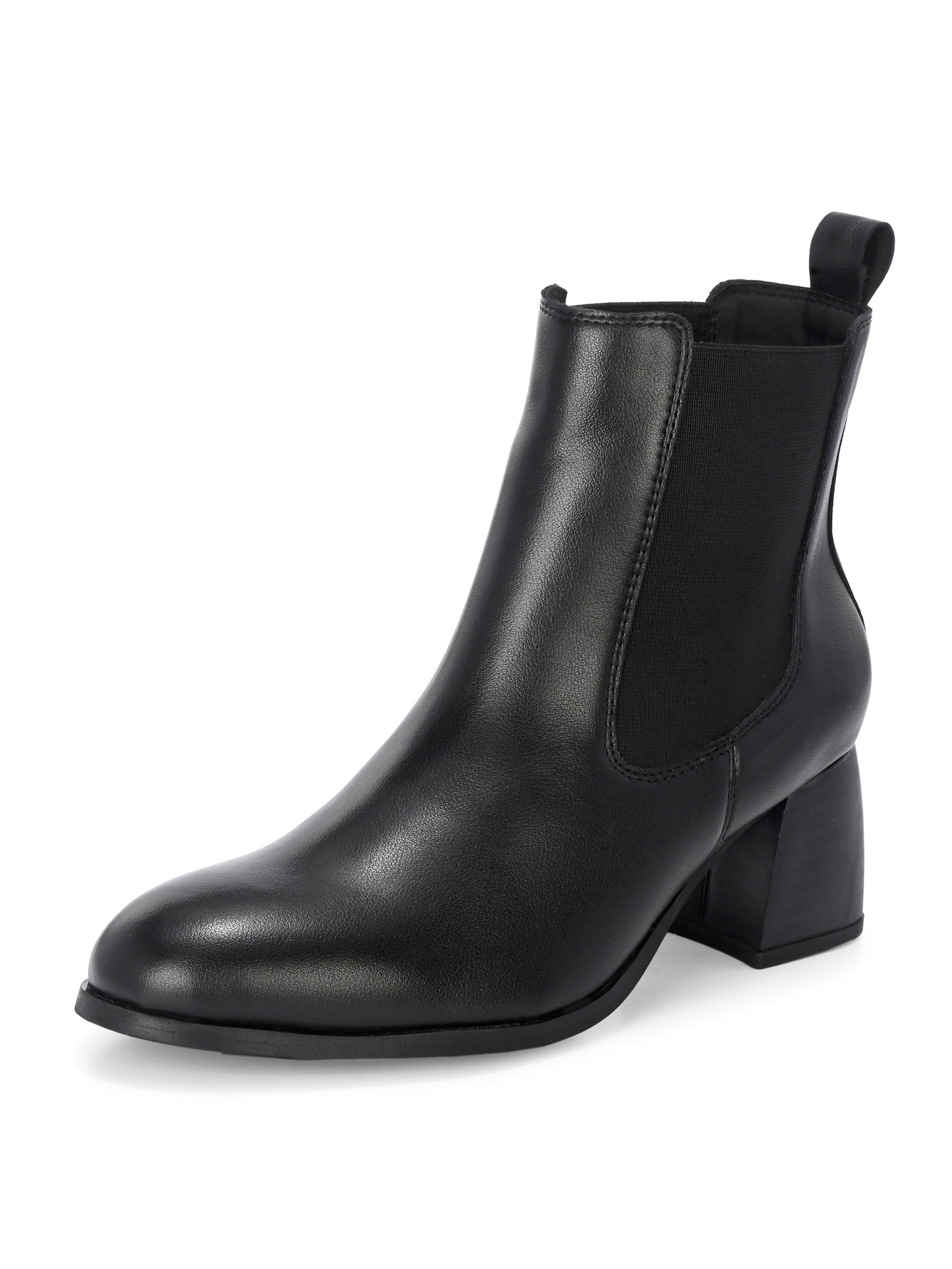EL PASO Women Faux Leather Casual Slip On Boots-2