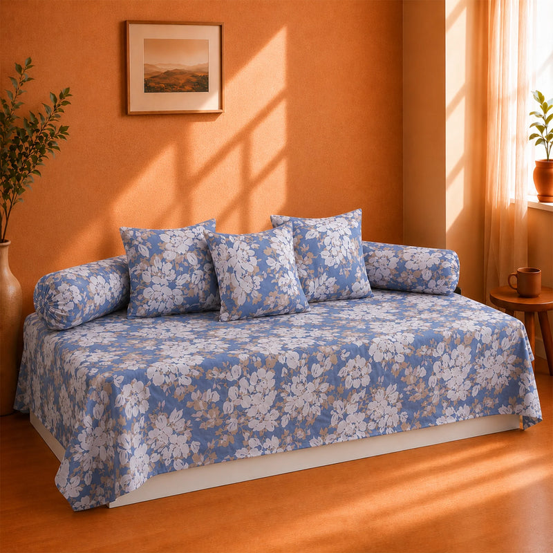 Blossom Haze Multicolor Diwan Cover Set-1