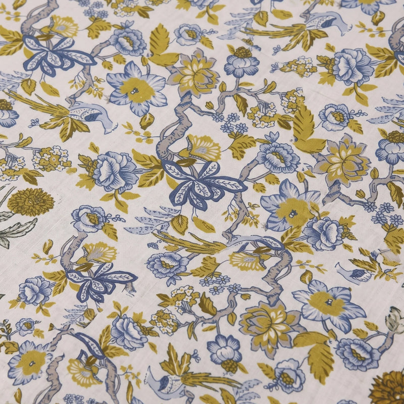 Imprimer Sage - Printed Dohar (Aqua Green & White)-8