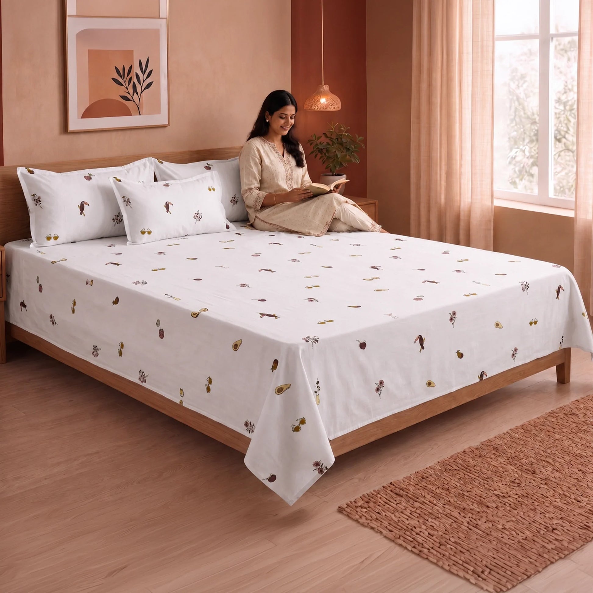 Imprimer Medley - Cartoon Printed Bedsheet (Multicolor)-6