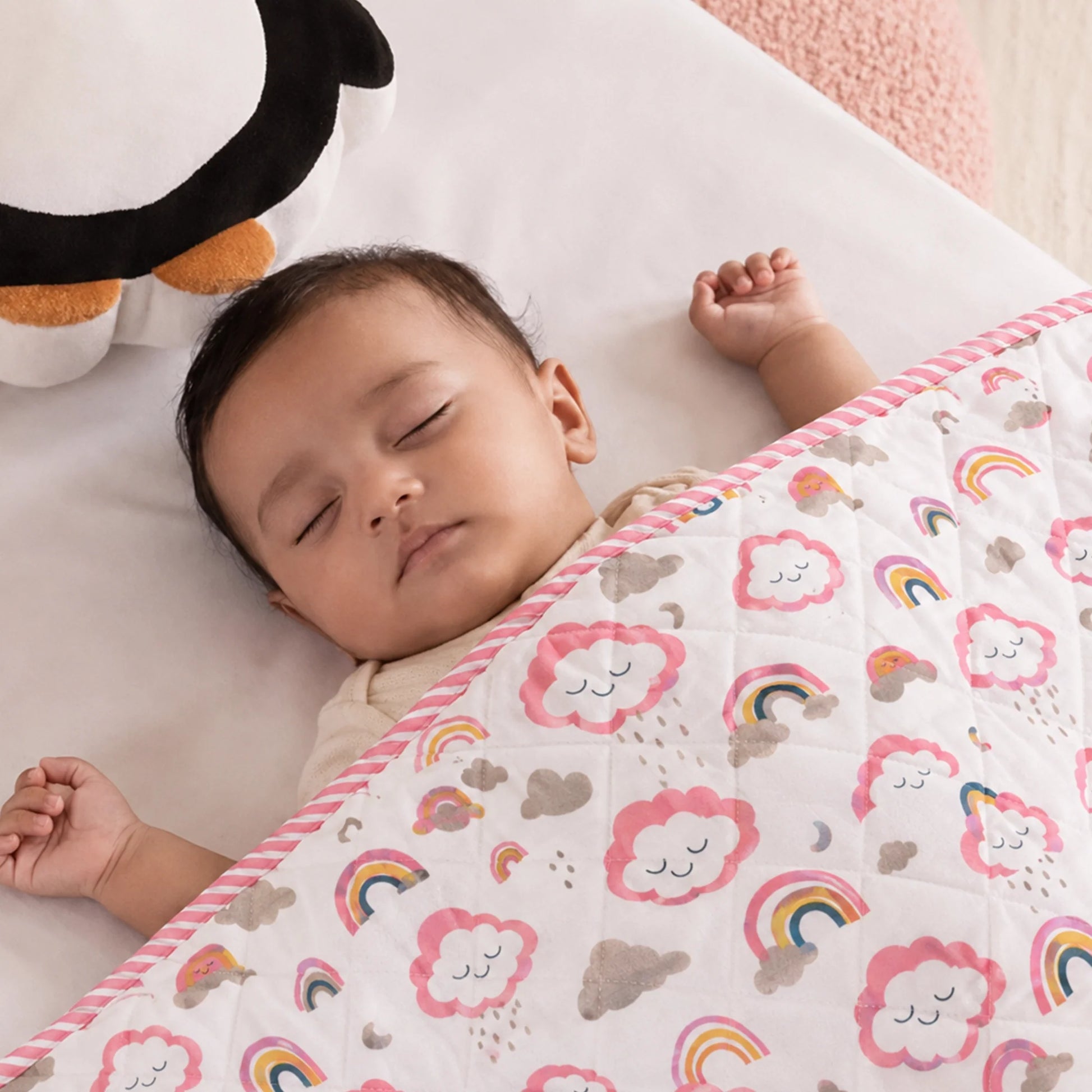 Baby Pink Cloudnine - Printed Baby Blanket-6