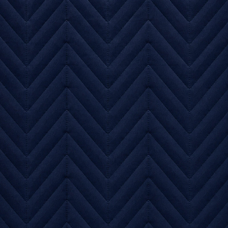 Fort Sawtooth - Quilted Velvet Cushion Cover (Navy Blue)-6