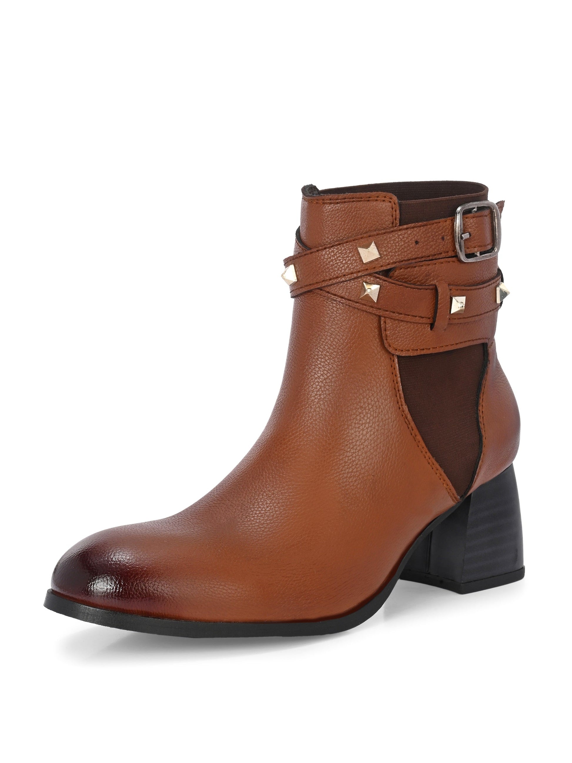 EL PASO Women Faux Leather Casual Slip On Boots-13
