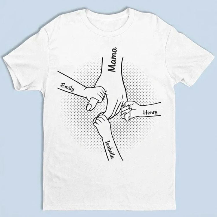 Hand In Hand T-Shirt – Personalized with Kids' Names-7