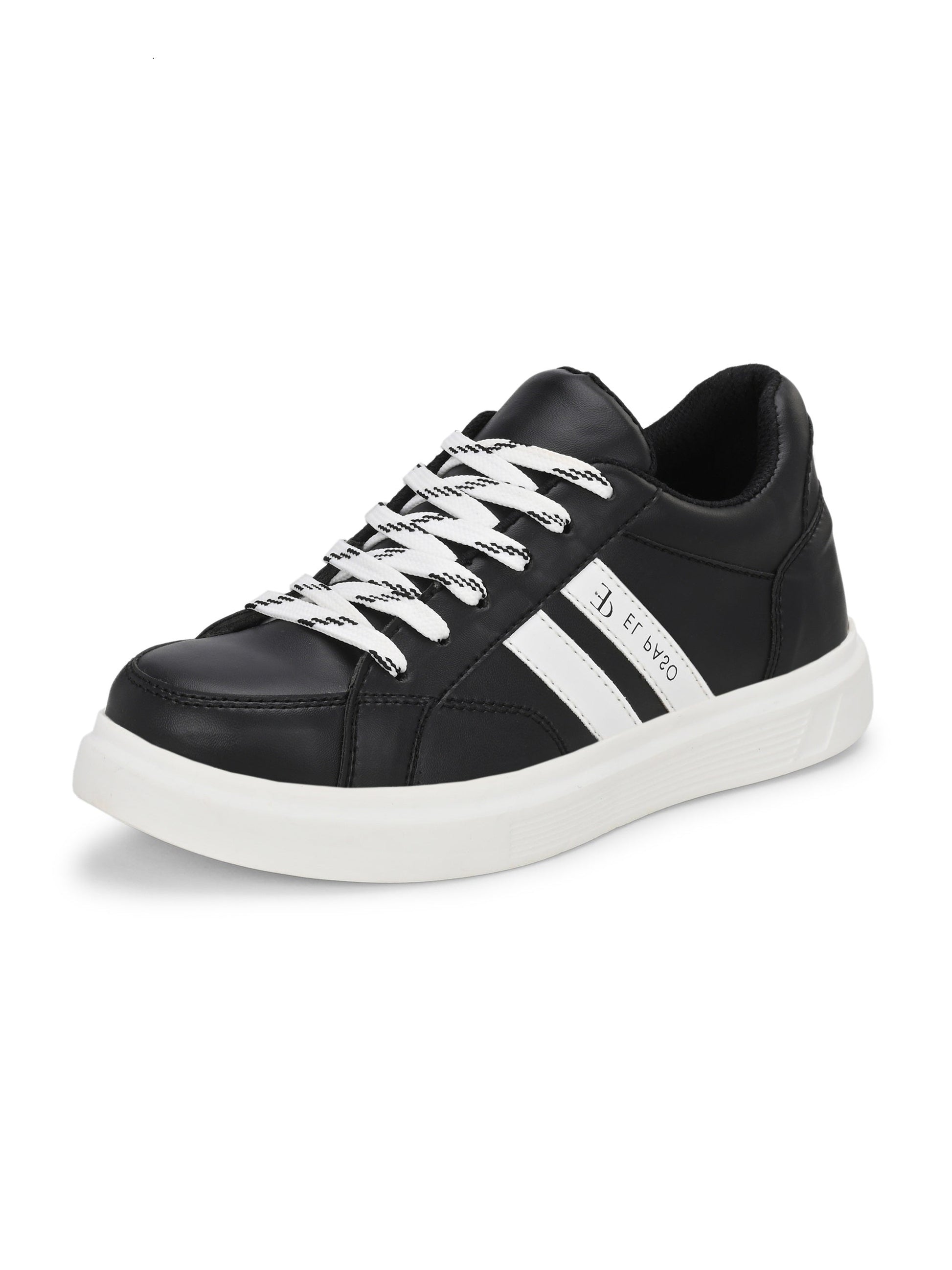 EL PASO Faux Leather Casual Lace Up Sneakers For Women-19