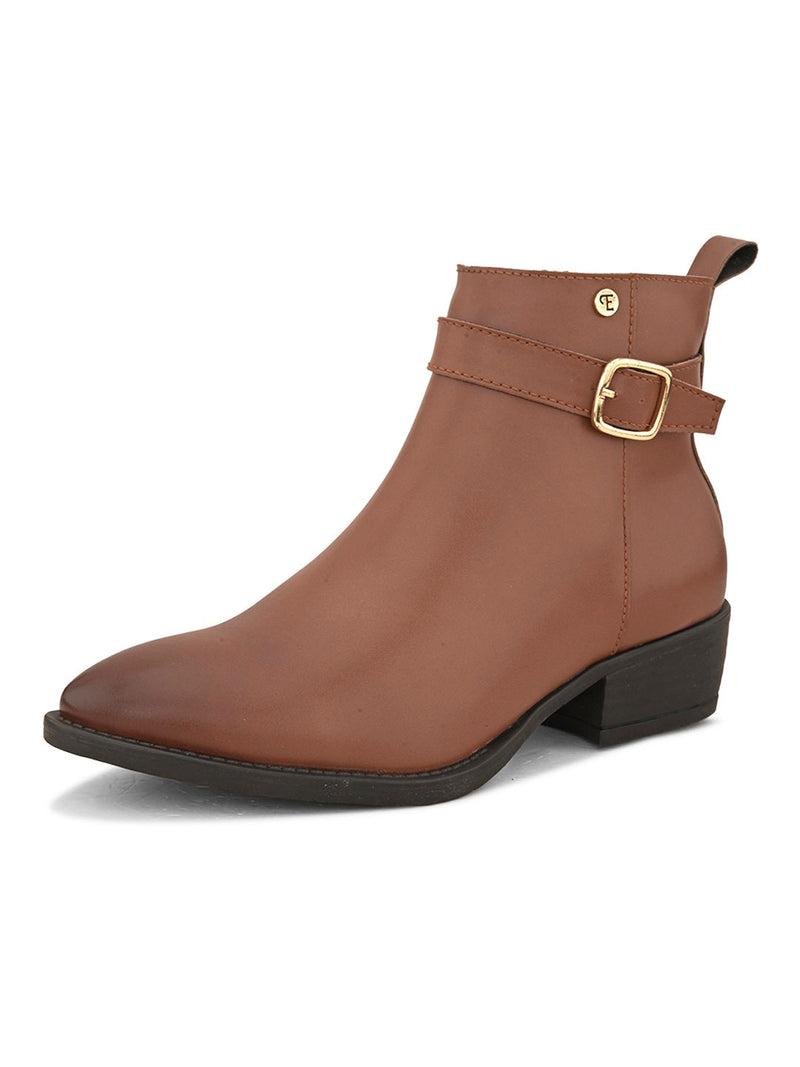 EL PASO Women Faux Leather Casual Chelsea Boots-12
