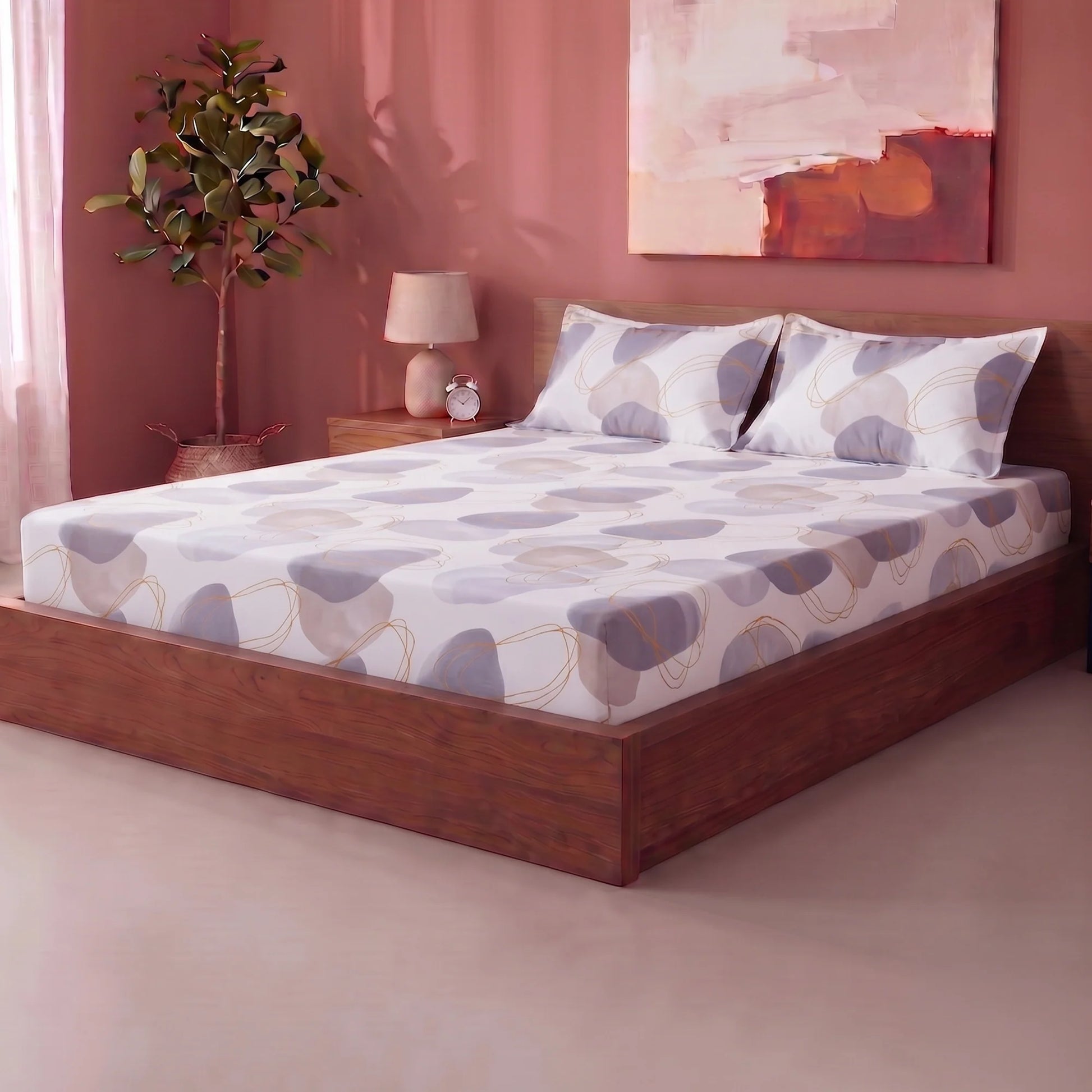 Imprimer Spheres of Serenity - Printed Fitted Bedsheet-6