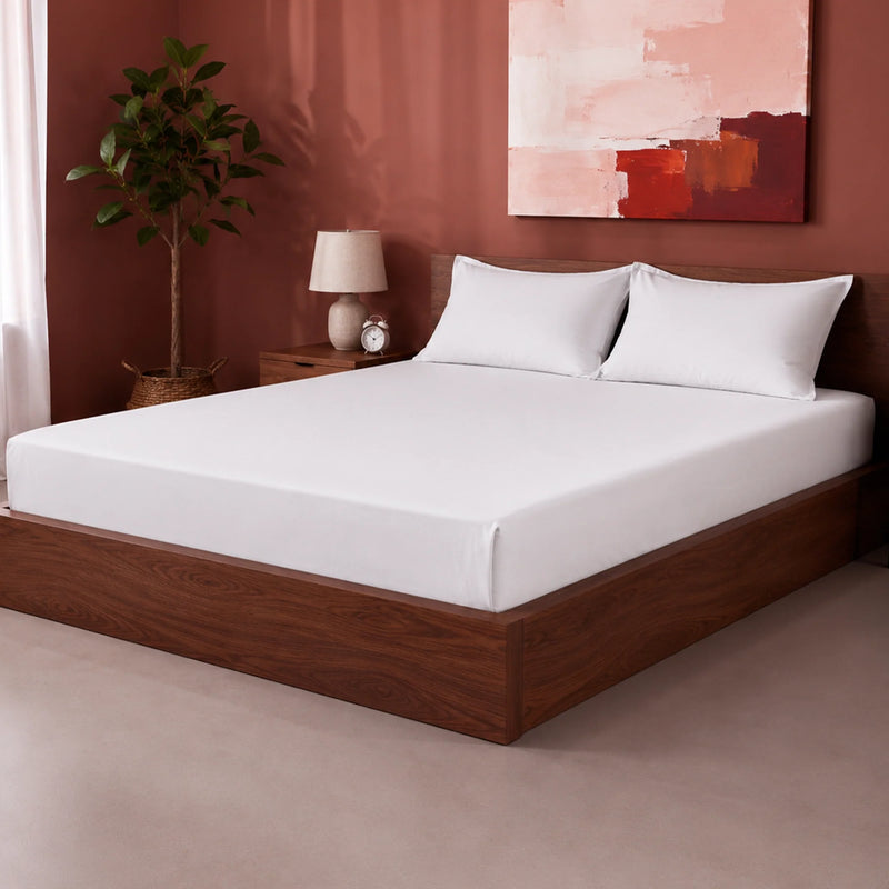 Fort Sublime - Solid Fitted Bedsheet (White)-6