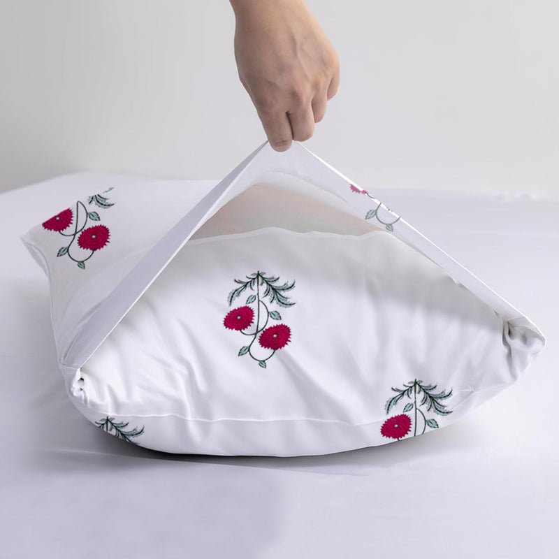 Imprimer Vignette - Rose Printed Duvet Cover (Red)-2