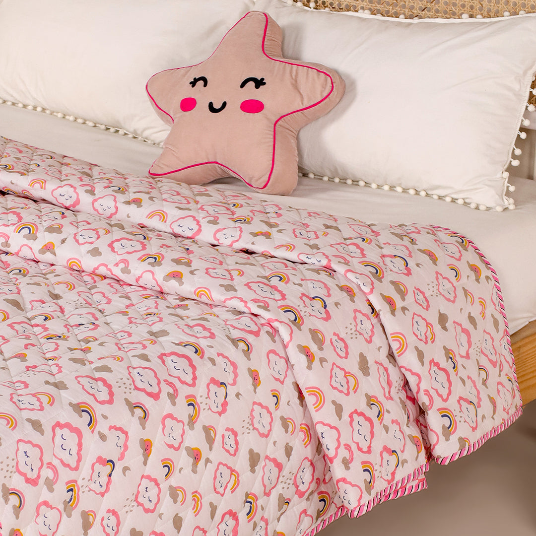 Baby Pink Cloudnine - Printed Baby Blanket-7
