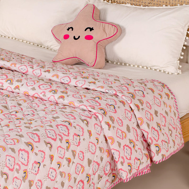 Baby Pink Cloudnine - Printed Baby Blanket-7