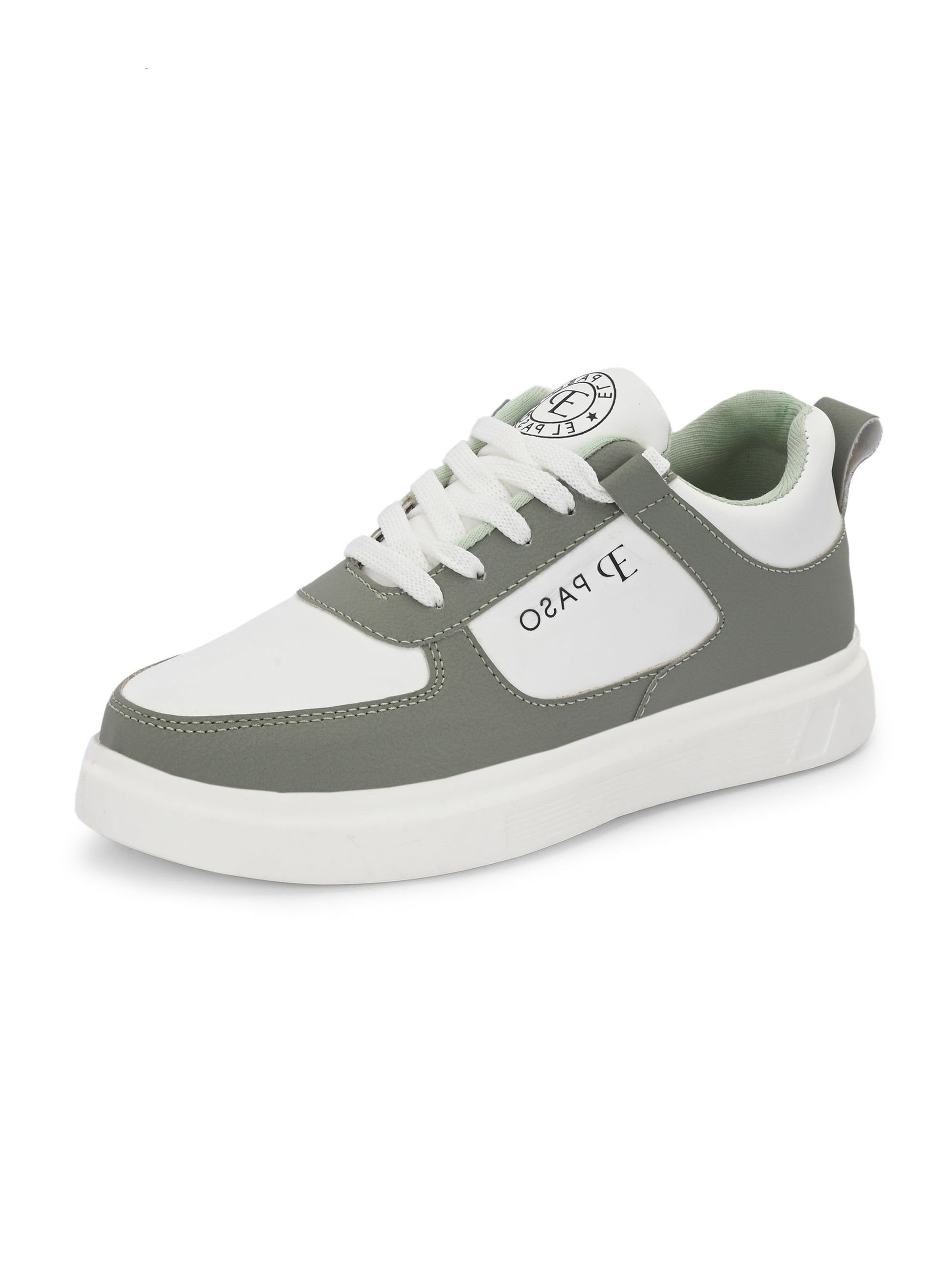 EL PASO Faux Leather Casual Lace Up Sneakers For Women-46