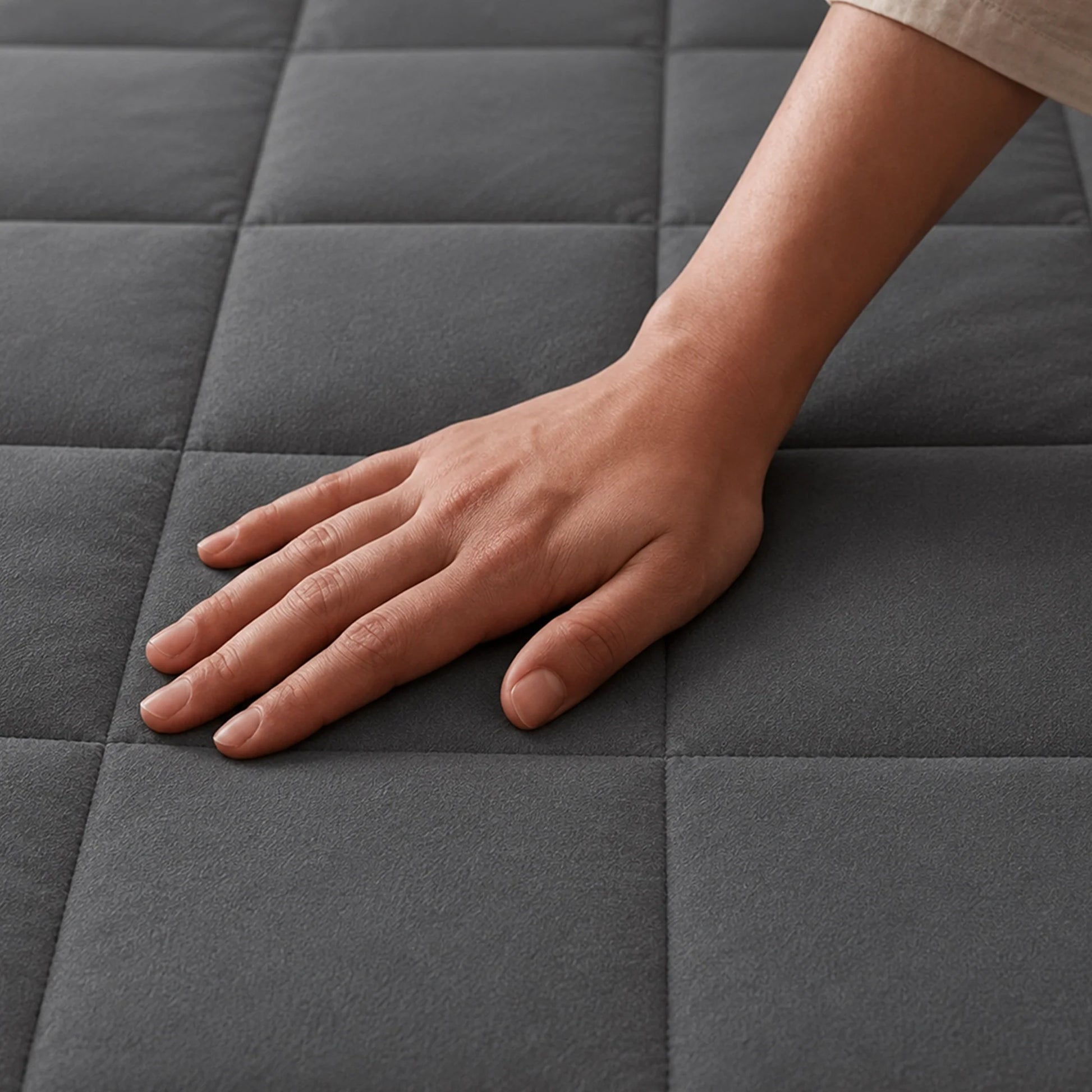 Ombre - Pure Shield Solid Quilted Mattress Protector (Grey)-6