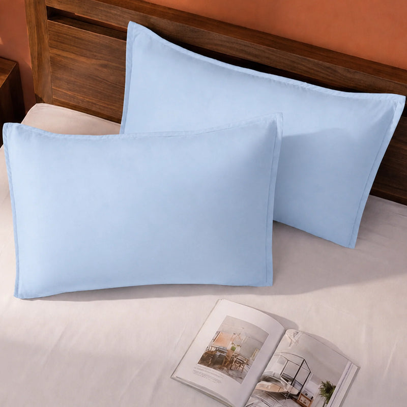 Fort Nightingale - Solid Pillow Cover (Sky Blue) (Bedsheet Excluded)-6