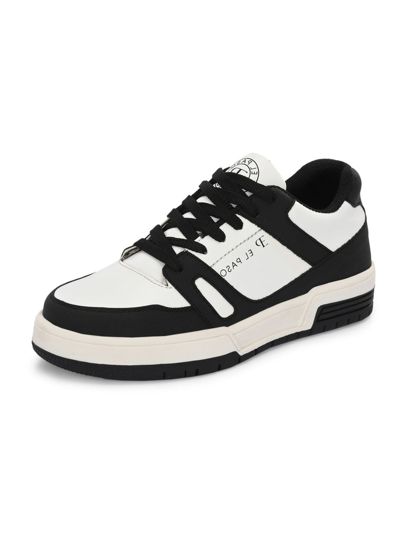 EL PASO Faux Leather Casual Shoes Lace Up Sneakers For Women-38