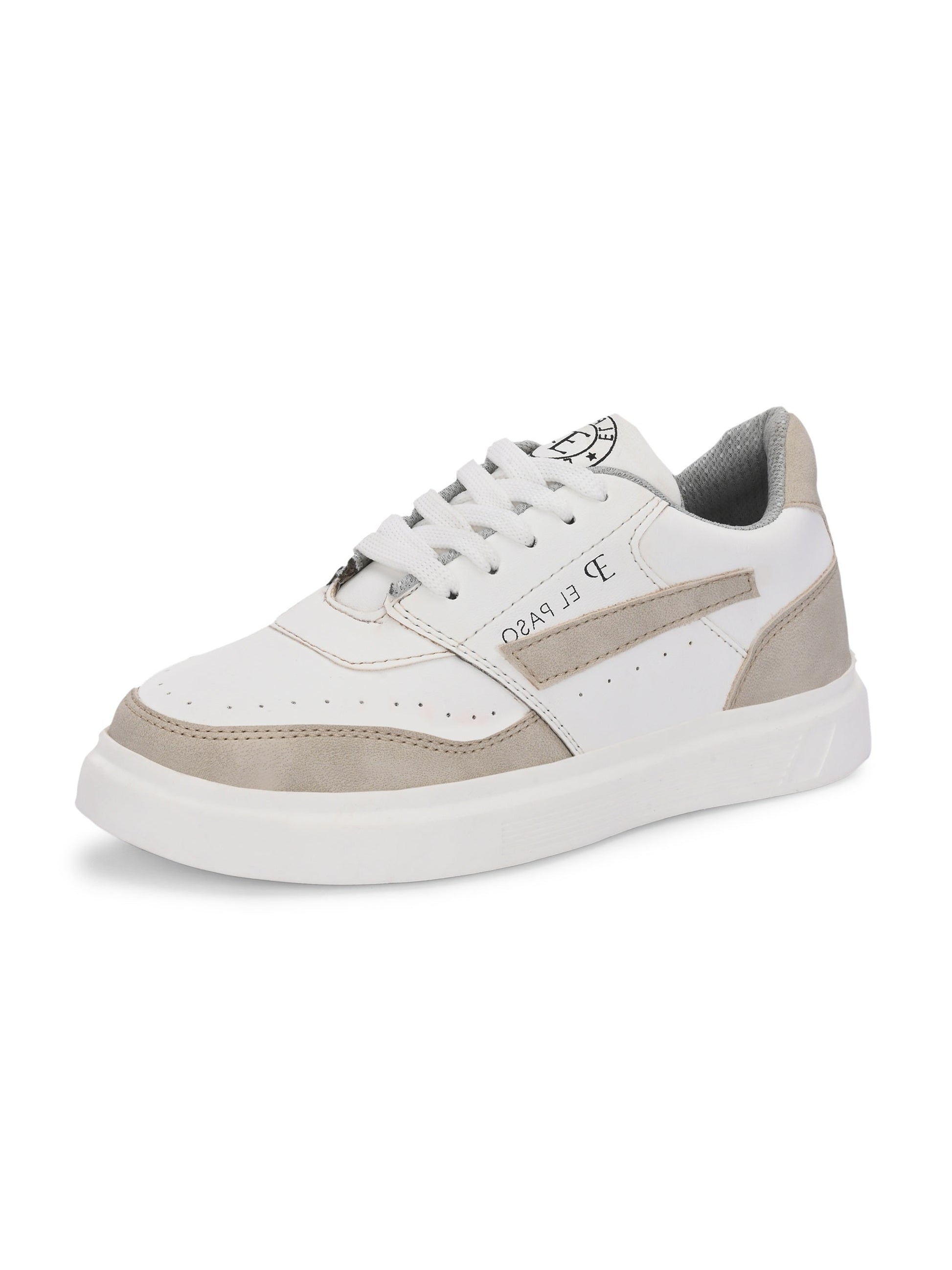 EL PASO Faux Leather Casual Lace Up Sneakers For Women-6