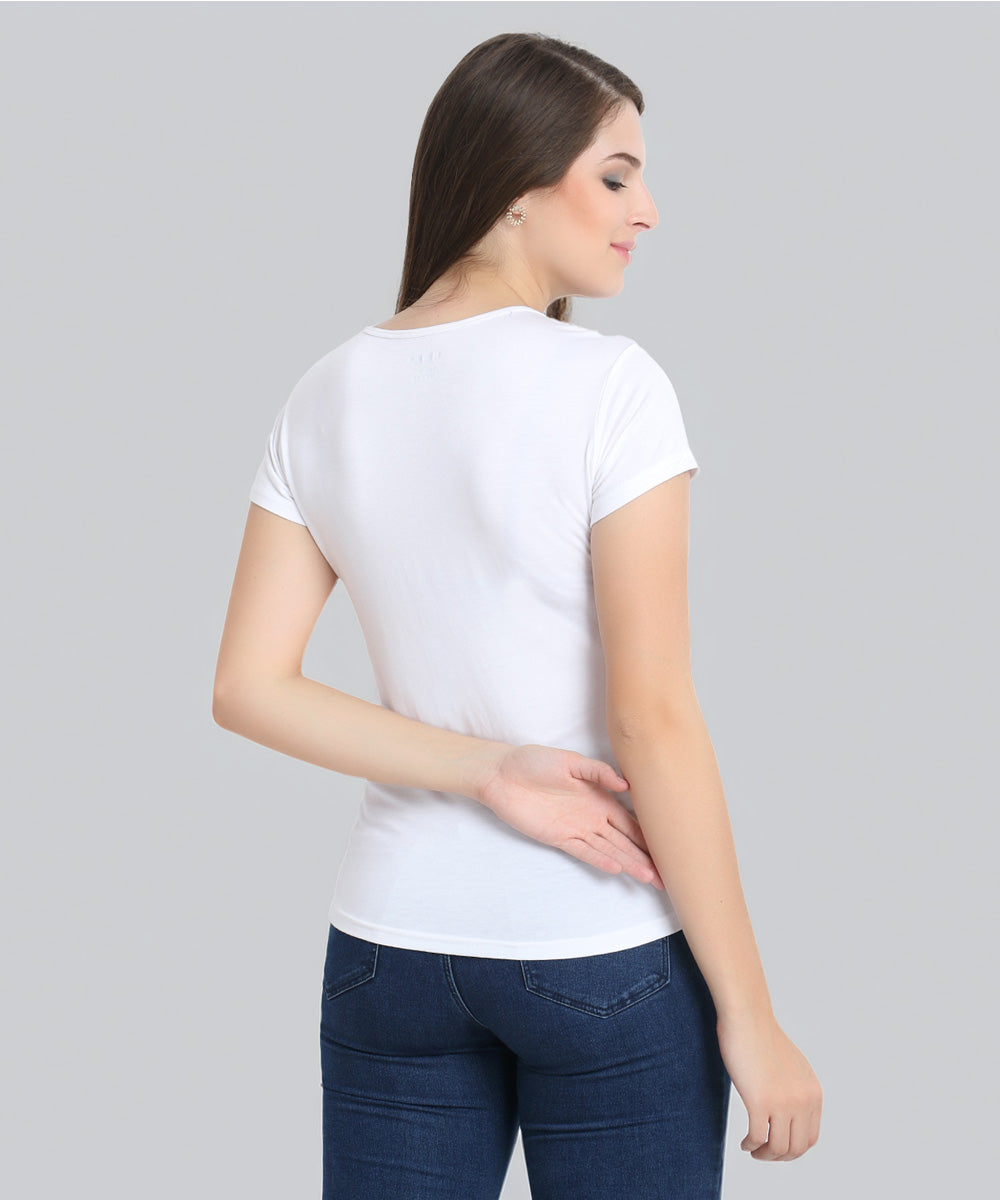 Naturefab Women's Organic Bamboo Tshirt White-4