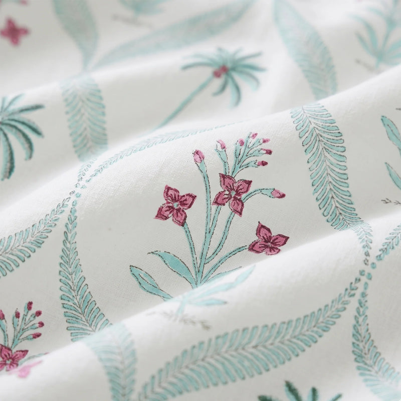 Island Trellis Eyelet Handblock Printed duck Curtain-6