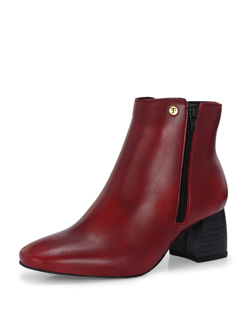 EL PASO Women Suede Faux Leather Casual Chelsea Boots-29