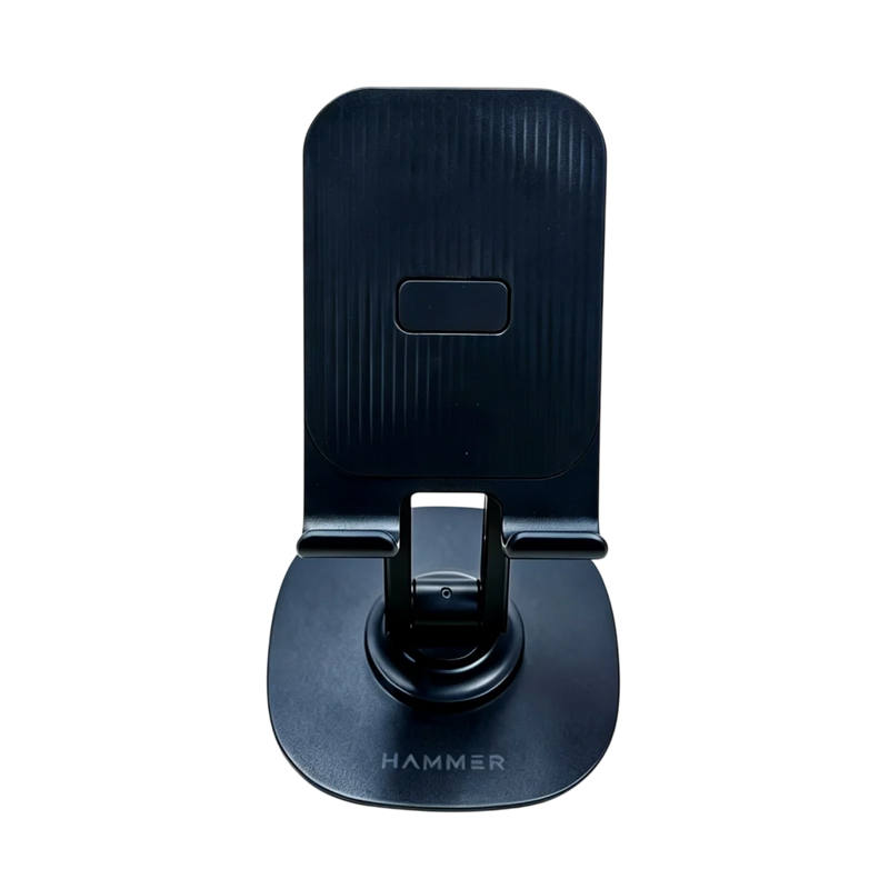 HAMMER Desk Essential MS360 360 Degree Rotatable & Foldable Mobile Phone Holder for all Smartphones - Black-1