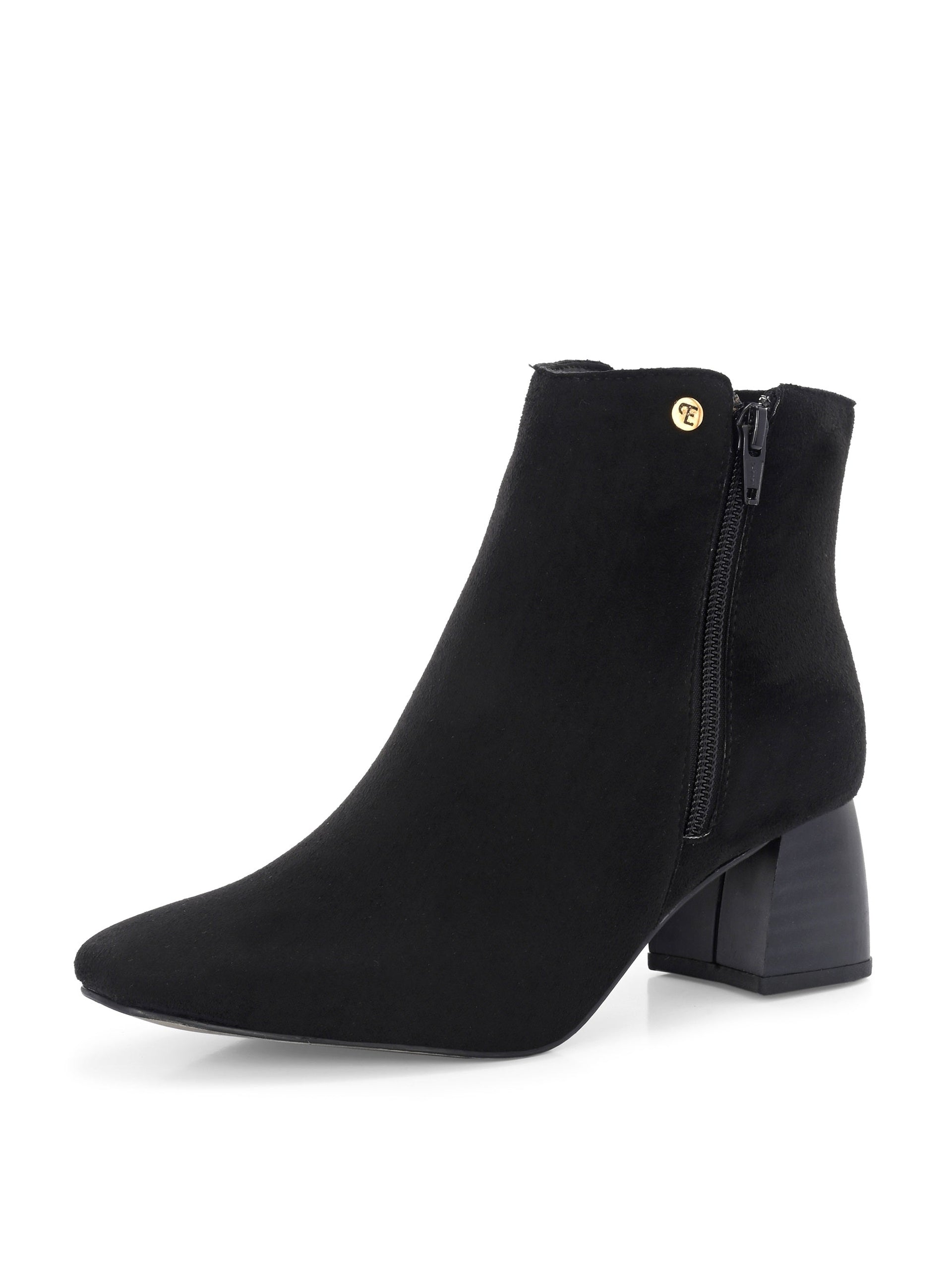 EL PASO Women Suede Faux Leather Casual Chelsea Boots