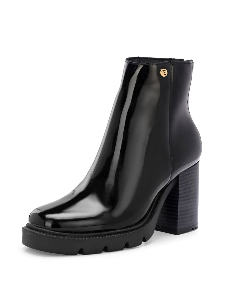 EL PASO Women Faux Leather Casual Chelsea Boots-2