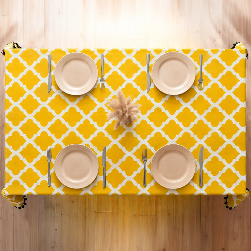 Imprimer Handpicked Quatrefoil - Table Cover (Yellow)-6