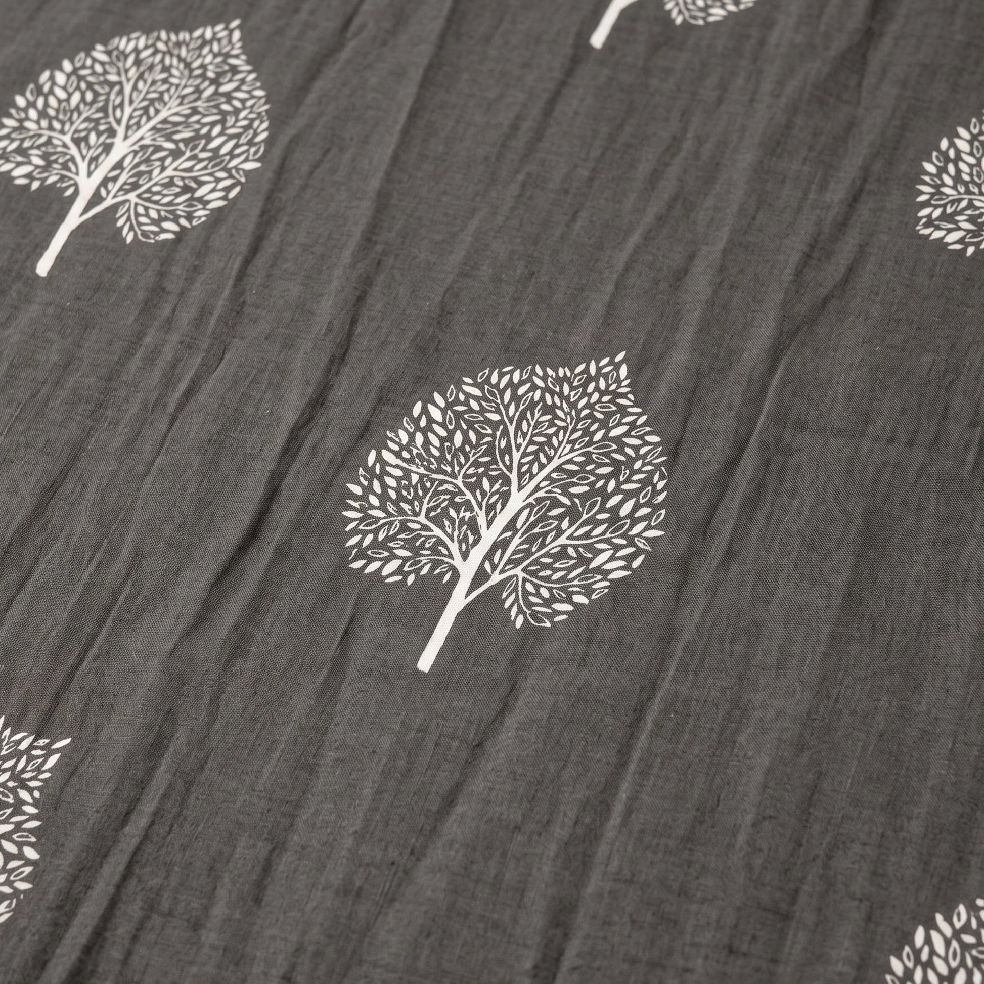 Imprimer Bloom - Leaflet Printed Dohar (Dark Grey & White)-6
