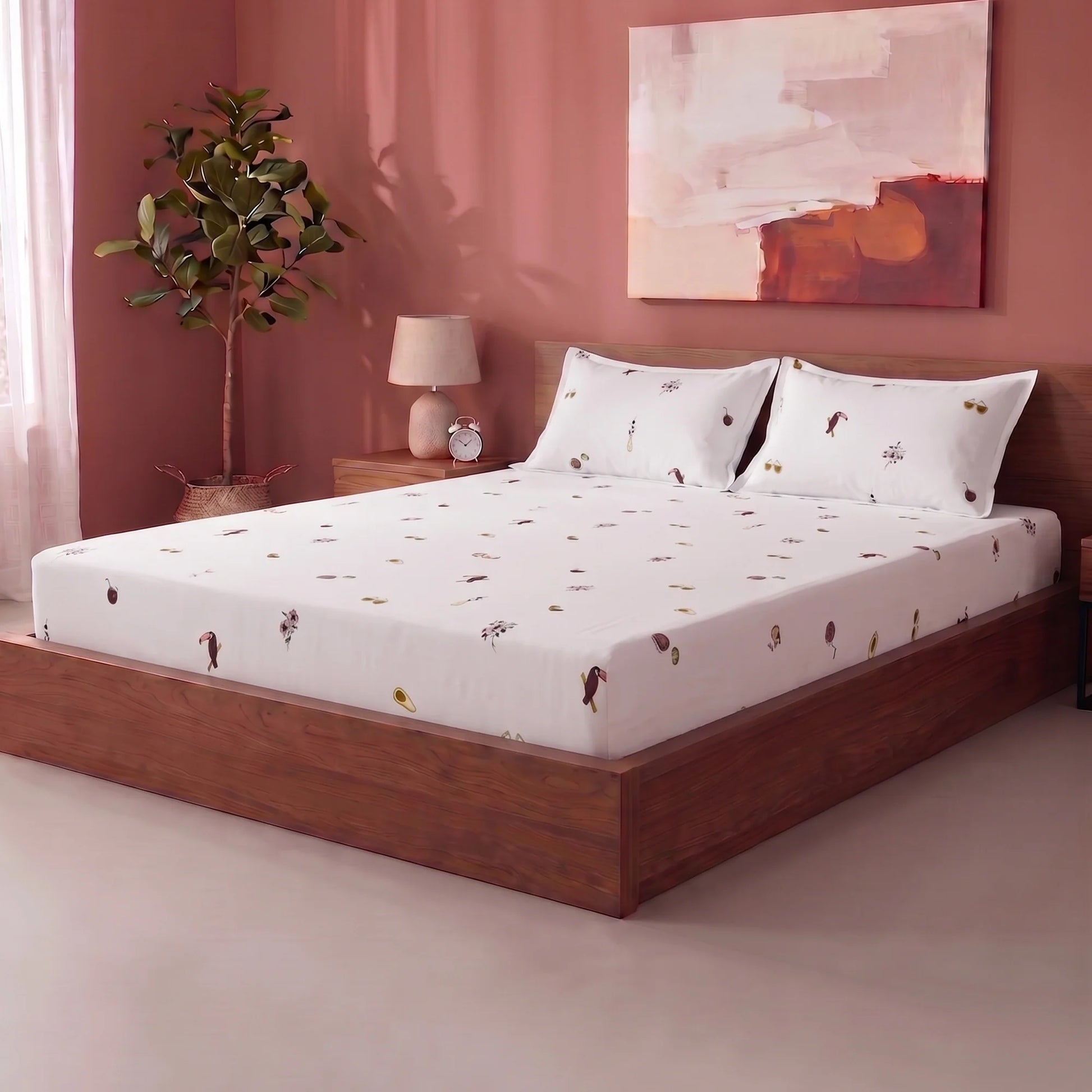 Imprimer Medley - Cartoon Printed Fitted Bedsheet (Multicolor)-6