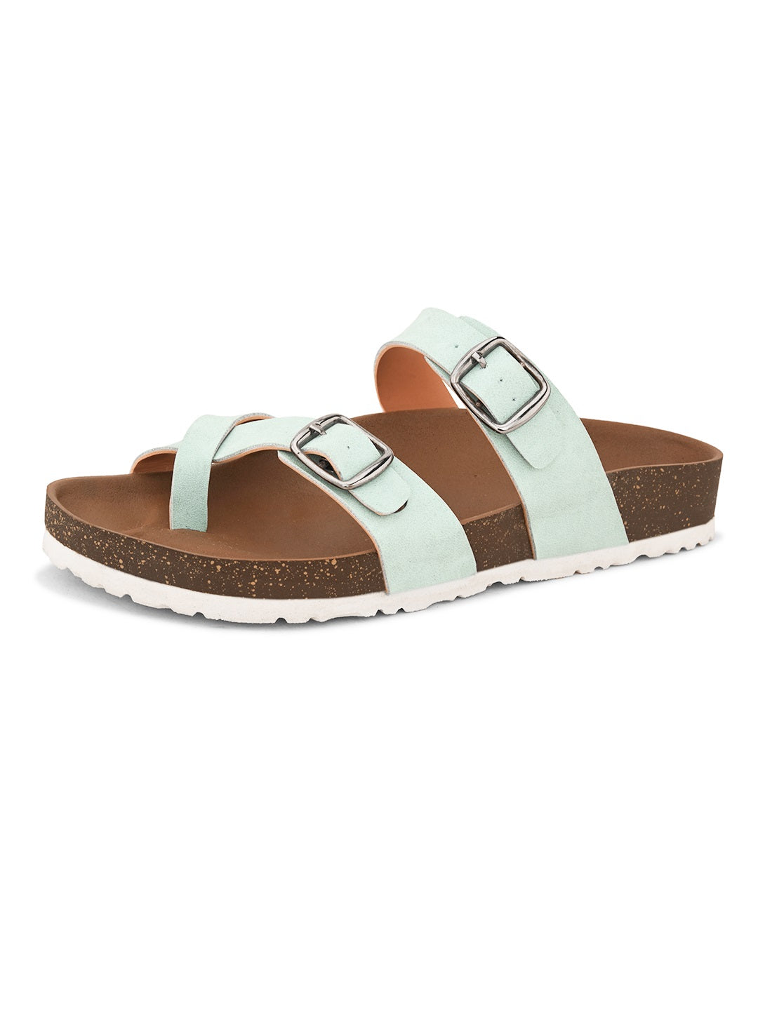Women One Toe Flats with Buckles-10
