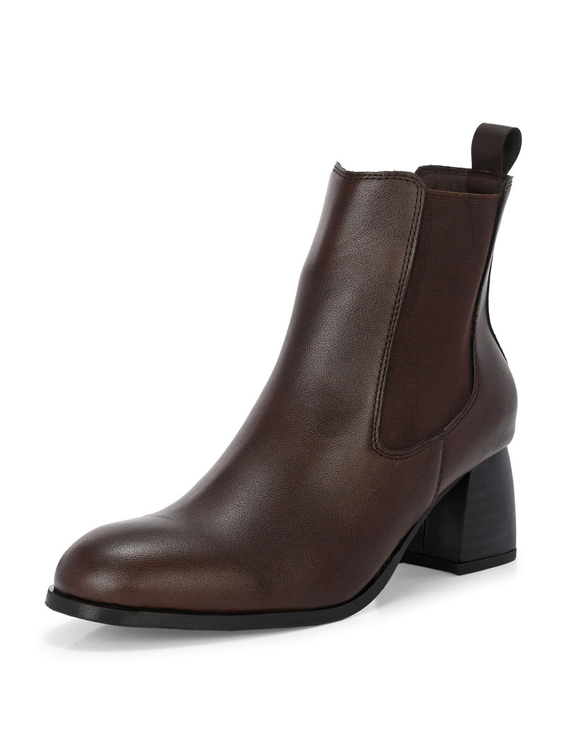 EL PASO Women Faux Leather Casual Slip On Boots-13