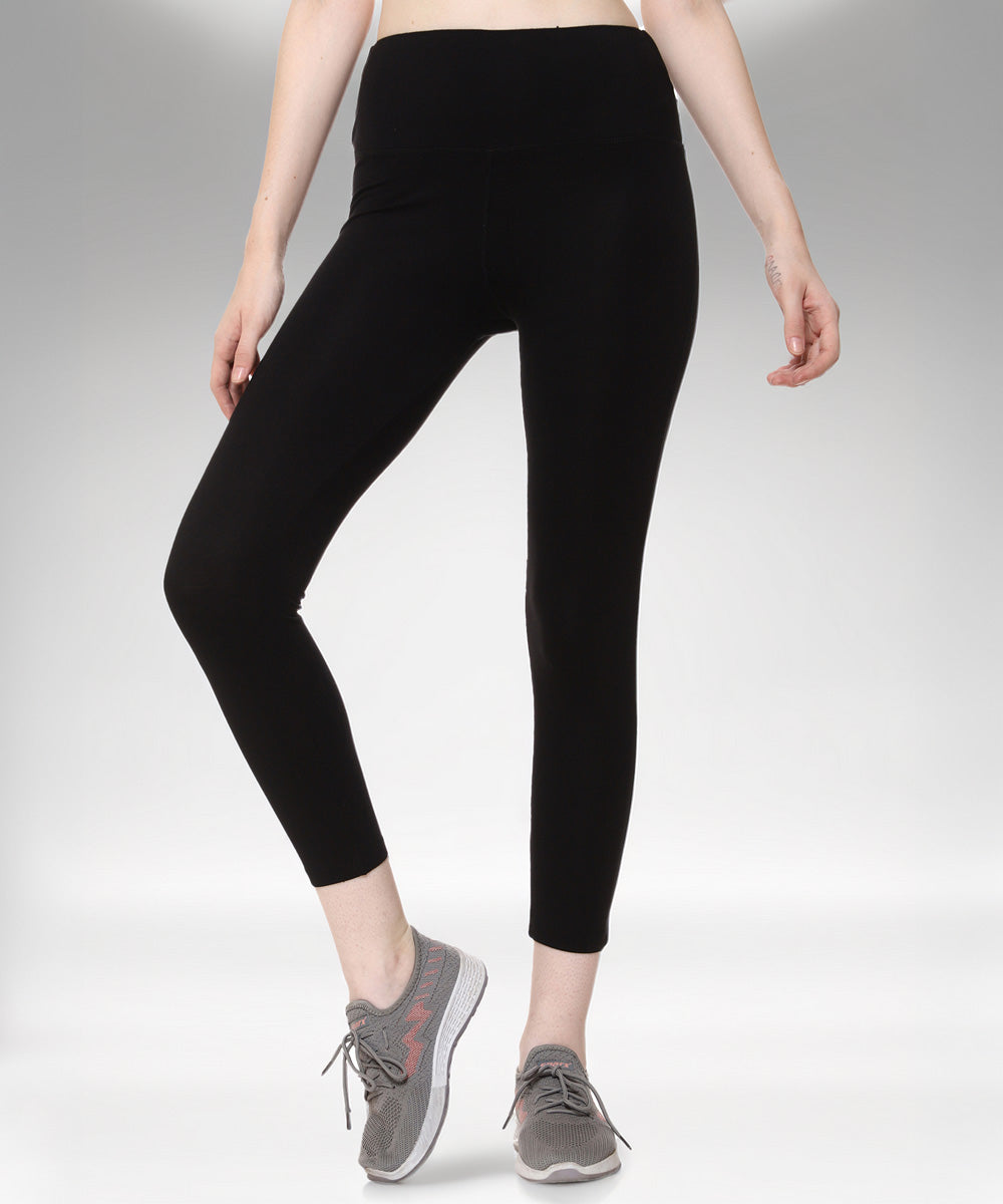 Naturefab Women's Bamboo Yoga Legging Black-1