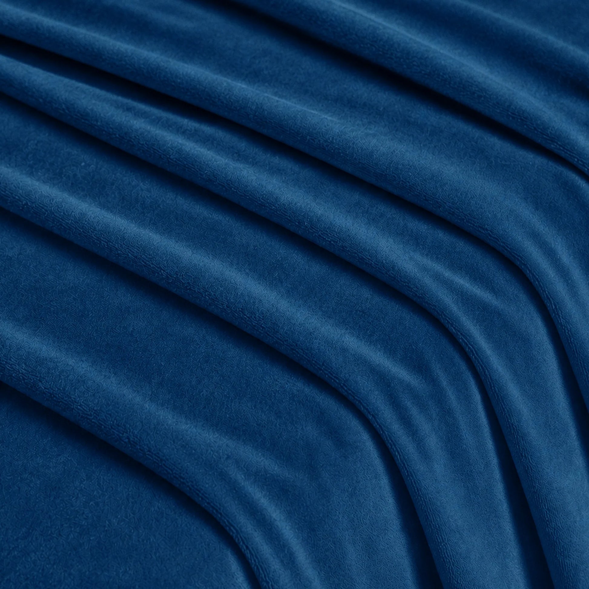 Fort Royal - Rod Pocket Velvet Curtain (Blue)-6