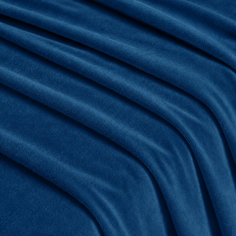 Fort Royal - Rod Pocket Velvet Curtain (Blue)-6