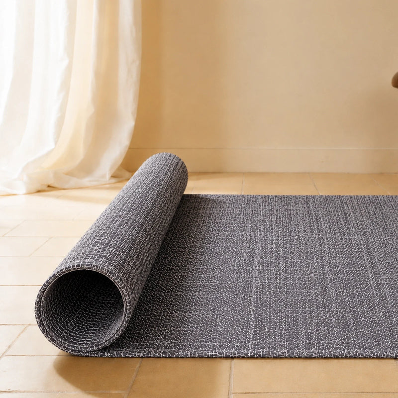 Tessitura Chromatic - Herringbone Cotton Rug (Grey & White)-8