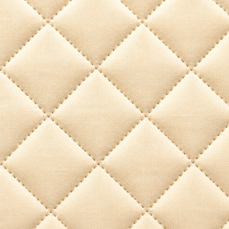 Quilted Velvet Sofa Cover with Tassels (Beige)-5