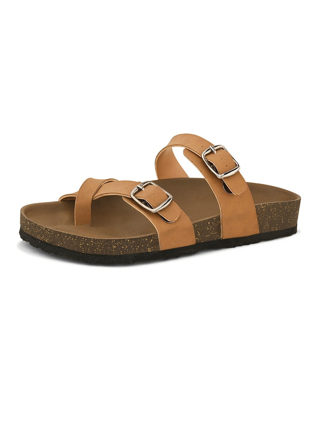 Women One Toe Flats with Buckles-4