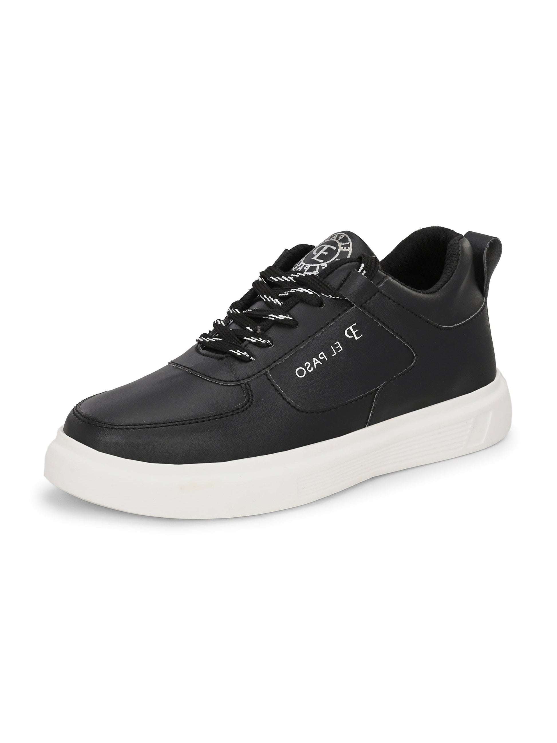 EL PASO Faux Leather Casual Lace Up Sneakers For Women-5