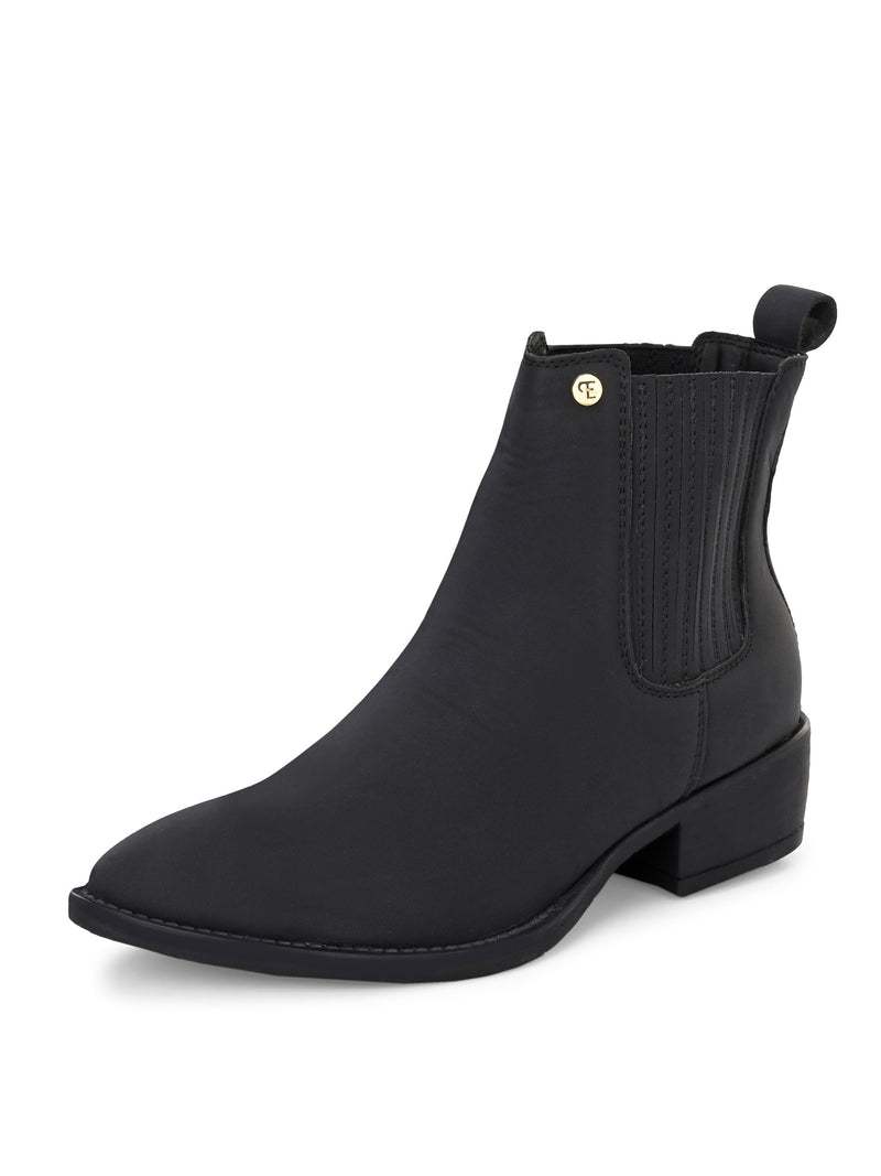 El Paso Women Faux Leather Casual Chelsea Boots-2