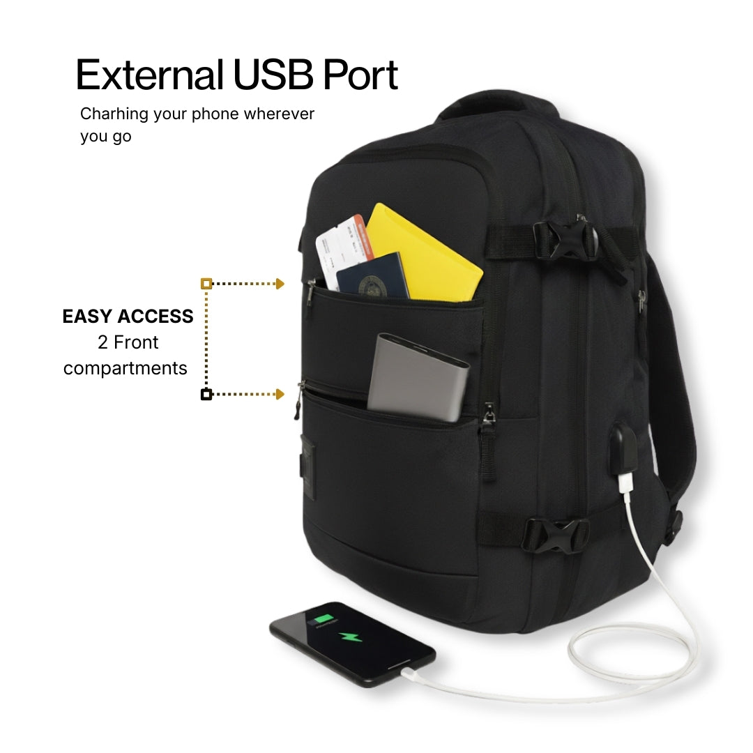 Commuter Black backpack-6