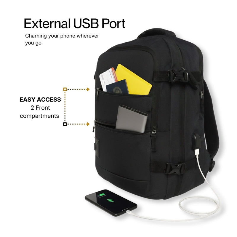 Commuter Black backpack-6