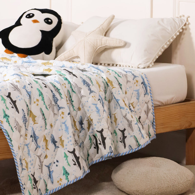 Imprimer Baby Blue Hunter - Printed Baby Blanket-3
