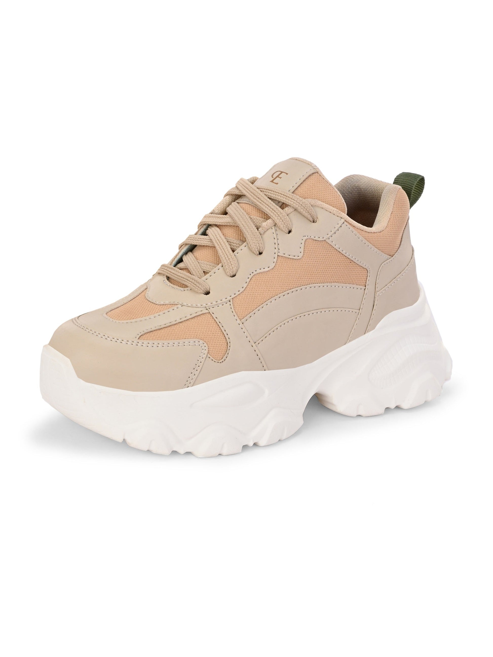 EL PASO Women Faux Leather Casual Lace Up Sneakers-5