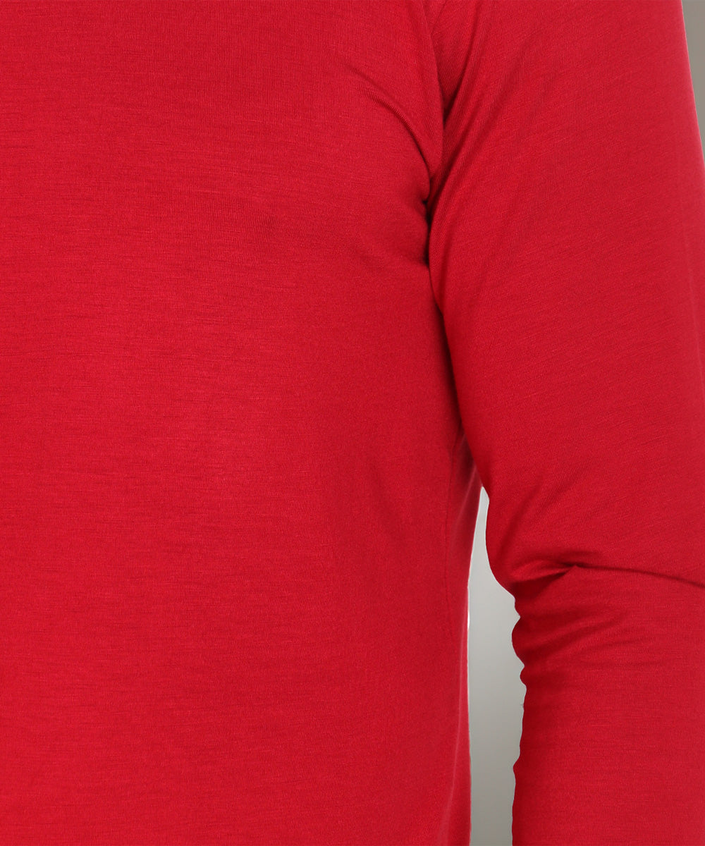 Naturefab Men's Organic Bamboo Full sleeve Tshirt Maroon-6