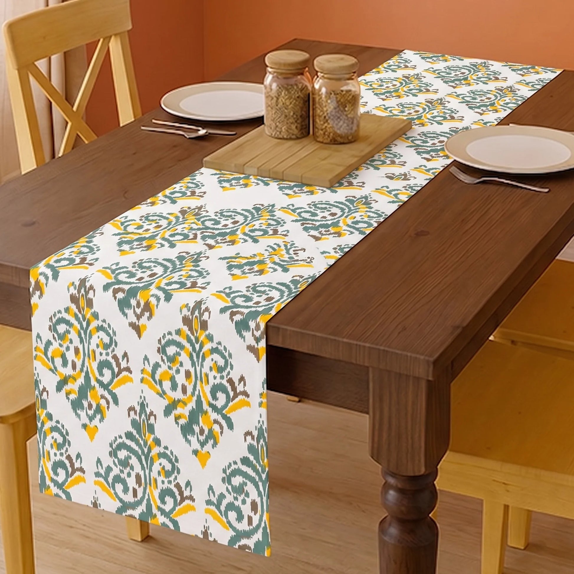 Imprimer Ikat - Printed Table Runner (Yellow)-6