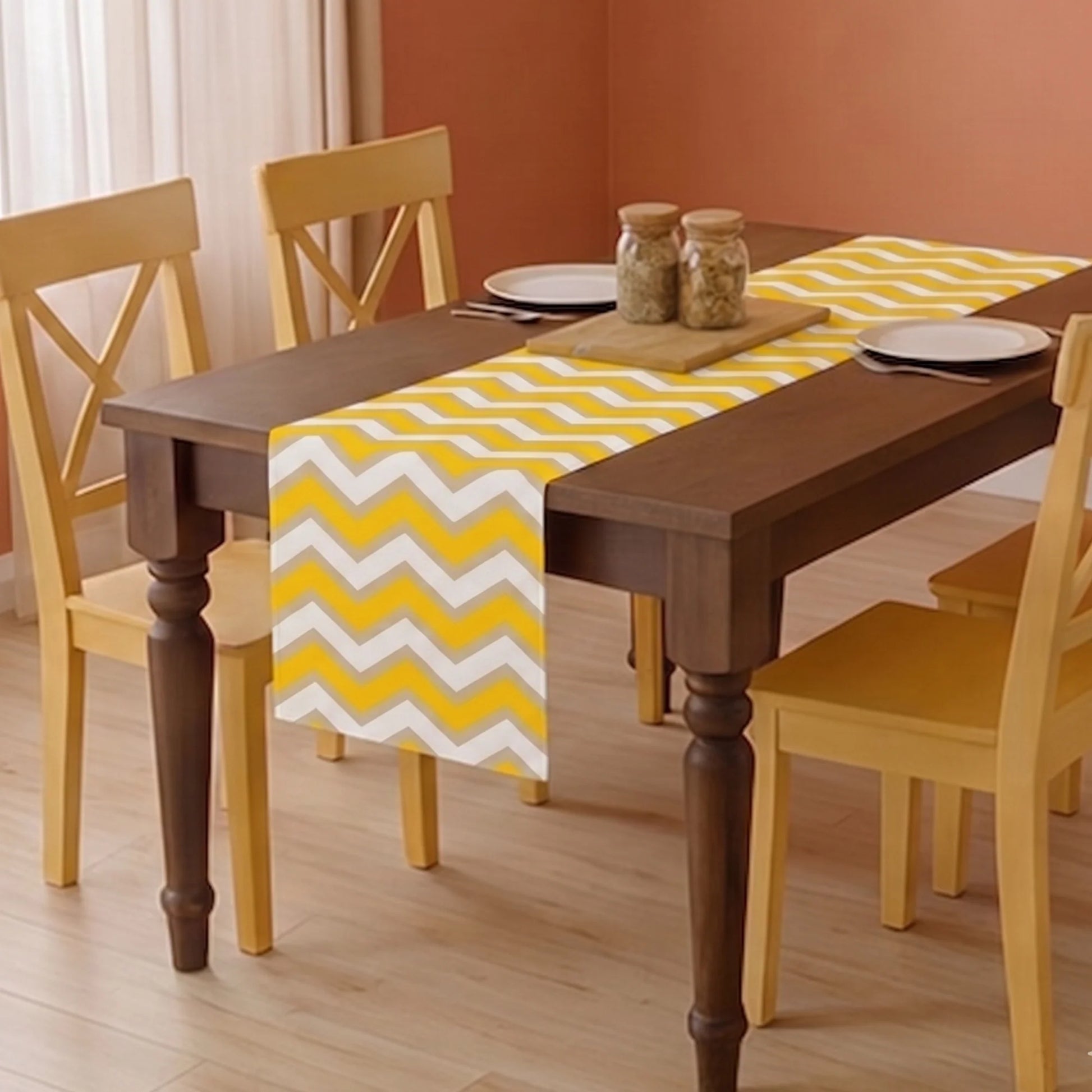 Imprimer Chevron - Printed Table Runner (Yellow)-6
