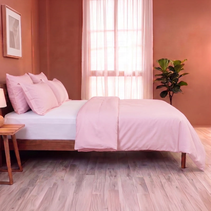 Fort Mellow - Solid Duvet Cover (Pink)-6