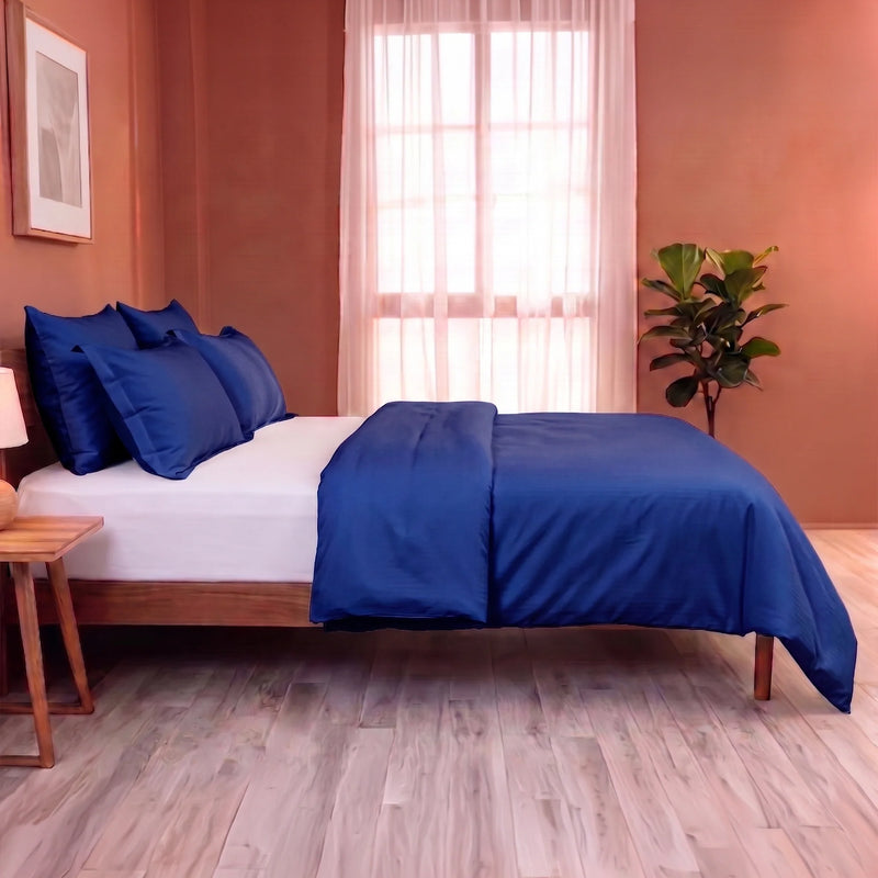 Fort Mellow - Solid Duvet Cover (Navy Blue)-6