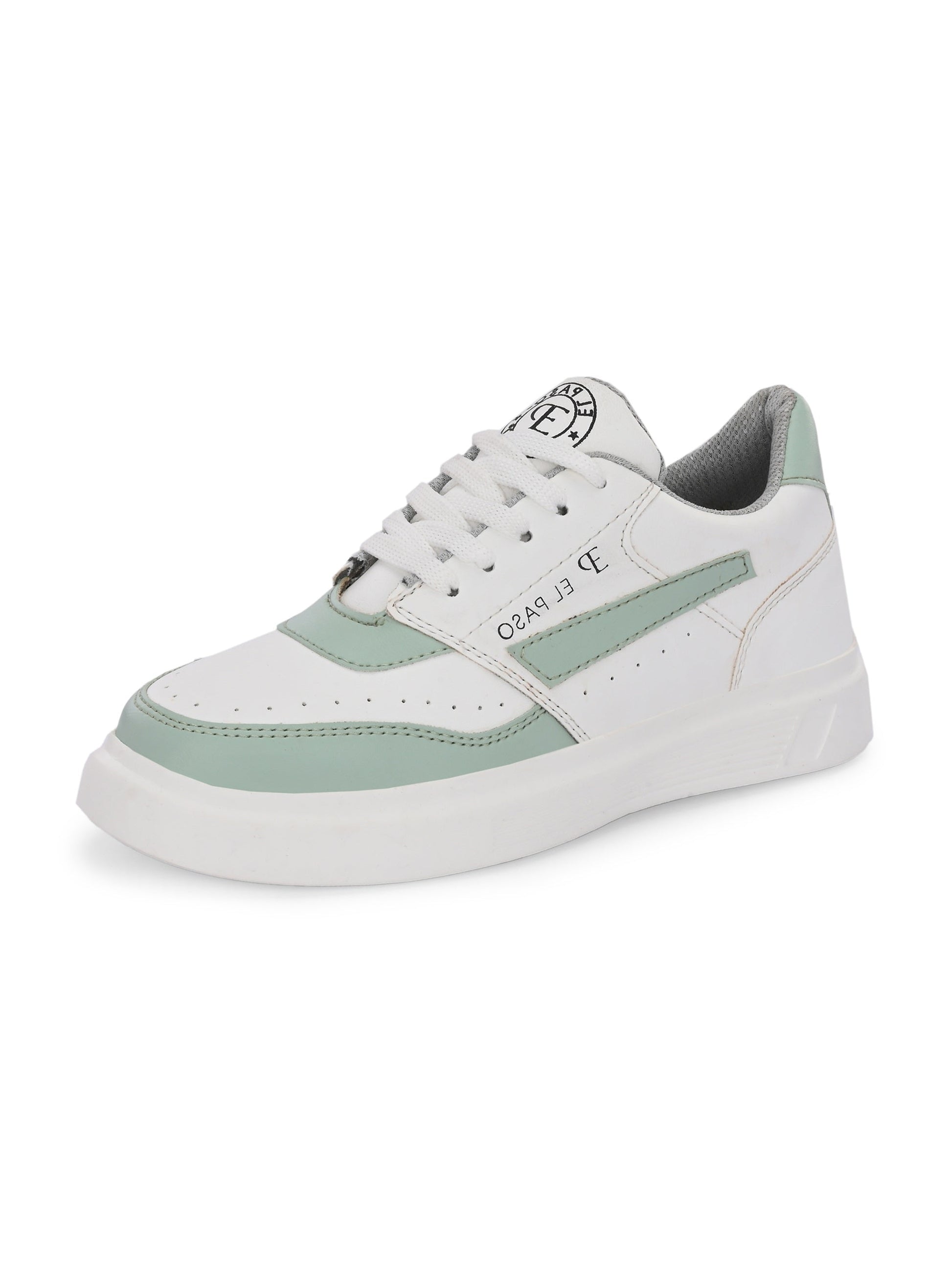 EL PASO Faux Leather Casual Lace Up Sneakers For Women-11
