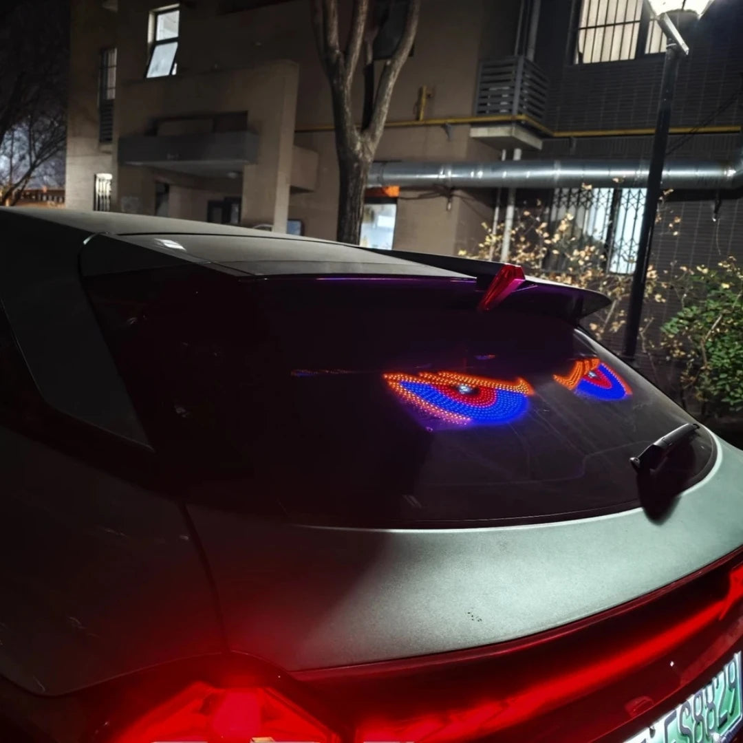 LED Matrix Pixel Panel Display Screen Flexible RGB USB Car Windshield Devil Eyes Lights for Car Truck Off-road SUV